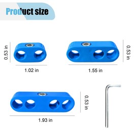 6PCS Car Spark Plug Wire Separator Divider Kit, Car Engine Ignition Wire Separators Holder for 7mm 8mm 9.5mm Wire, Spark Plug Wire Loom Divider Clamp (Blue)