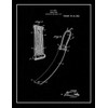 Razor Strop Patent Print Black Matte with Border (11" x