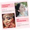 Baluue 5pcs Flatback Pearl Stickers Face Beauty Stickers for Makeup