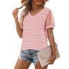 Aokosor Short Sleeve Shirts for Women Trendy Summer V Neck