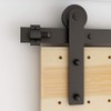 CCJH 5.5FT Sliding Barn Door Hardware Kit, Heavy Duty, Smoothly