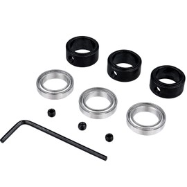 Bestgle Mini Bearings, Ball Bearings, 3 Pieces, Deep Groove Ball Bearing Replacement, With Both Shields, 0.5 inches (12.7 mm), Shank Router Bit Replacement Bearings, Inner Diameter 0.5 inches (12.7