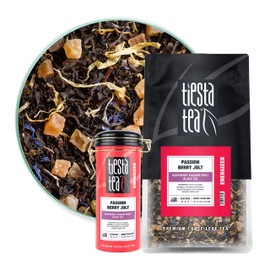 Tiesta Tea - Passion Berry Jolt, Loose Leaf Raspberry Passion Fruit Black Tea, High Caffeine, Hot & Iced Tea, 4 oz Tin & 16 oz Bulk Bag, Natural, Flavored, Black Tea Loose Leaf