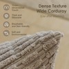 Home Brilliant 24x24 Pillow Covers Solid Textured Corduroy Euro Shams