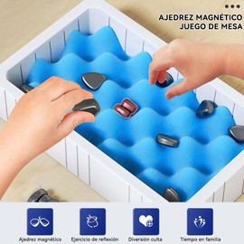 MXKJ-IU Juego De Ajedrez Magnético, Juego De Mesa para 2, Juego Familiar para Niños Y Adultos, Adecuado para Viajes De Fiesta (Esponjas)