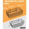 INCLY 4 Pack Pegboard Baskets Bins Set, 4 Size Square