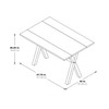 OSP Home Furnishings McKayla Flip-Top Expanding Desk to Dining Table,