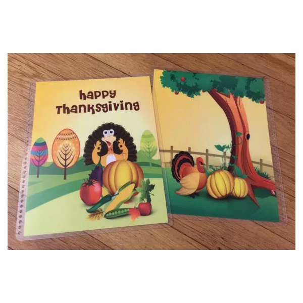 Handmade Happy Thanksgiving Turkey Front Back Cover Set 4 use