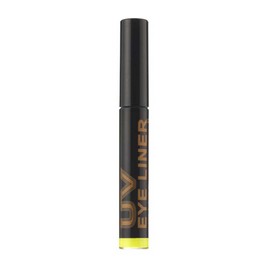 Neon Yellow UV reactive liquid eye liner. Liquid eye liner that glows under uv lights with a fine brush applicator