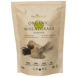 MySuperfoods Organic Wheatgrass Powder 1Kg, High Chlorophyll Content