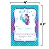 Magical Mermaid Thank You Notes for Kids, Ten 4" x