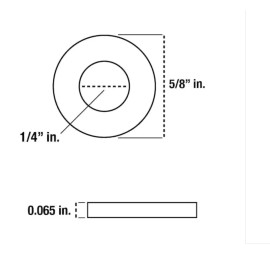 Everbilt 1/4 in. Zinc-Plated Steel Flat Washer (100-Pack) 800452