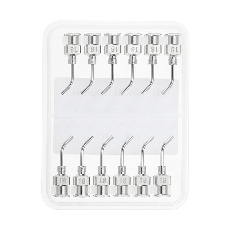 PATIKIL Curved Blunt Tip Dosing Needles 18G, Pack of 12