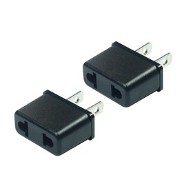 X-SHIYUN 2 PcsTravel Small European to American Outlet Plug Adapter,Europe/Asia to USA/Canada Travel Power Plug Adapter.