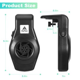 DaToo Mini Aquarium Chiller Small Fish Tank Fan Aquarium Cooling Fan 2-Level Speed Adjustable Aquarium Fan Quiet Aquarium Cooler with Wide Angle Wind Suitable for (1-6Gal) Fish Tank