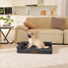 Rainmr Microsuede Dog Bed for Small & Medium Dogs -