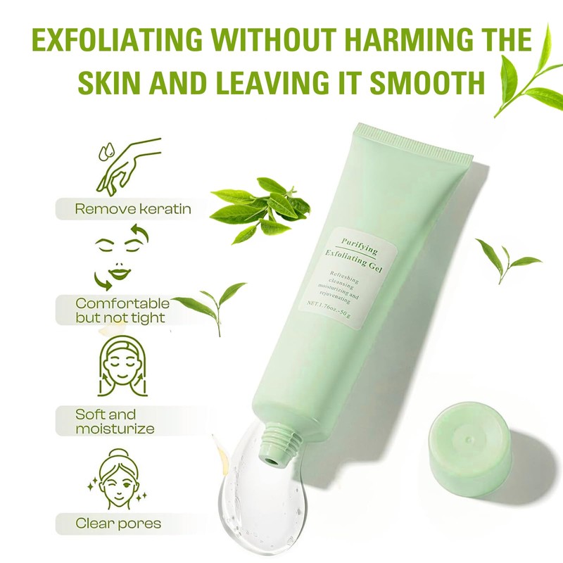 Purifying Exfoliating Gel, Facial Scrub Exfoliator, Purifying Blackhead Scrub For