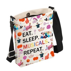 FEELMEM High School Musical Gift Eat Sleep Musicals Theatre Crossbody Bag High School Broadway Musical Merchandise Gift
