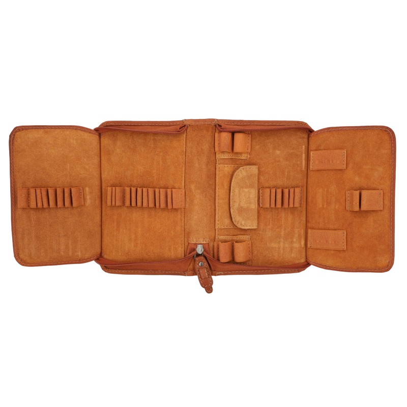 Gusti Yannick Leather Pencil Case for Men and Women, brown,