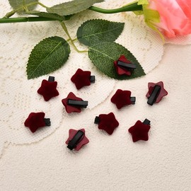 Red Star Hair Clips Snap Hair Barrettes for Teens Cute Star Hair Accessories for Girls Hairpins Mini Star Side Hair Clips Small Alligator Clips for Hair Styling 4PCS