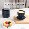 KOOV Porcelain Butter Crock, French Butter Dish, Ceramic Butter Keeper