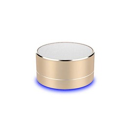 Metal Bluetooth Speaker for Gionee F9 Plus Smartphone USB Port TF Card Auxiliary Speaker Micro Mini (Gold)
