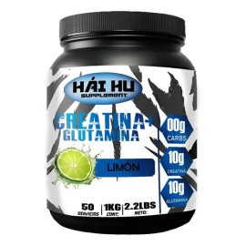 Creatina  Glutamina Hái Hu 1kg 50 Servicios Sabores Limón                                                                                             