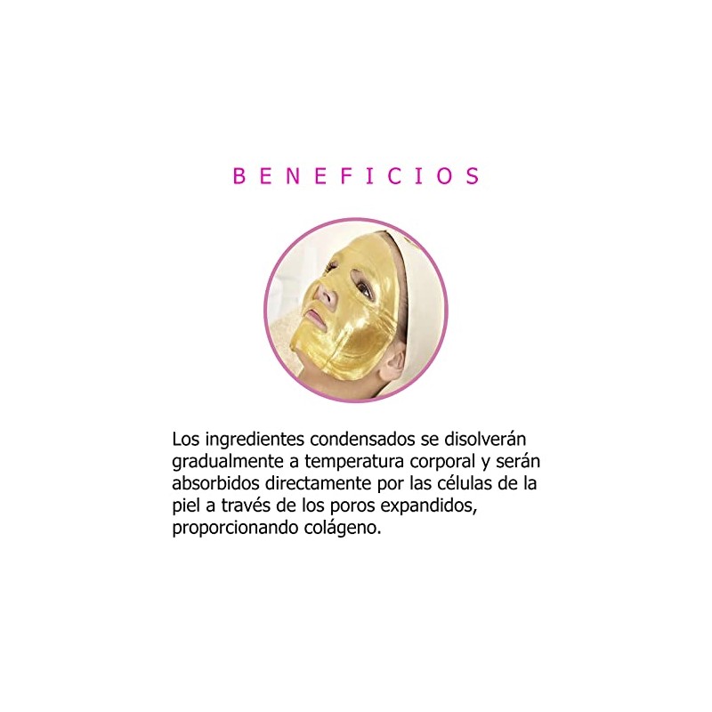 MASCARILLA FACIAL DE COLAGENO CRISTALINO KIT DE 3 PIEZAS
