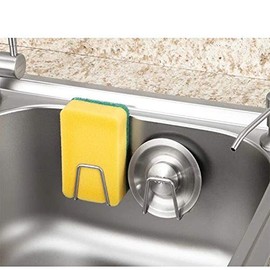 Kitchen Stainless Steel Sink Sponges Holder Self Adhesive Drain Drying Rack Kitchen Wall Hooks Accessories Storage OrganizerNice Design