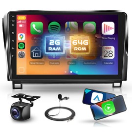 KYNNT 2G+64G CAR Radio for Toyota Tundra 2007-2013, Android Car Stereo for Tundra Wireless CarPlay Android Auto, 32EQ, GPS Navigation WiFi, Bluetooth 10.1'' Touch Screen FM Backup Camera MIC