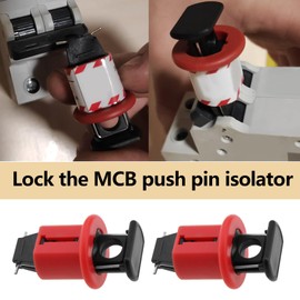 EMSea 5 pcs Lock Out MCB Circuit Breaker Device Push Pin Out Lock Industrial Grade Breaker Switch Lock for Electrical Lockout Loto Device