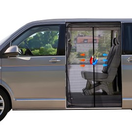 ZATOOTO Mosquitera Magnética Compatible con VW T5/T6 – Protección Contra Insectos para Puerta Lateral | Red Antimosquitos con Imán para Camping, Pesca y Viajes – Ventilación y Sombra Natural