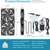 GDSTIME Big Airflow Dual 120mm Fans DC 12V Powered Fan