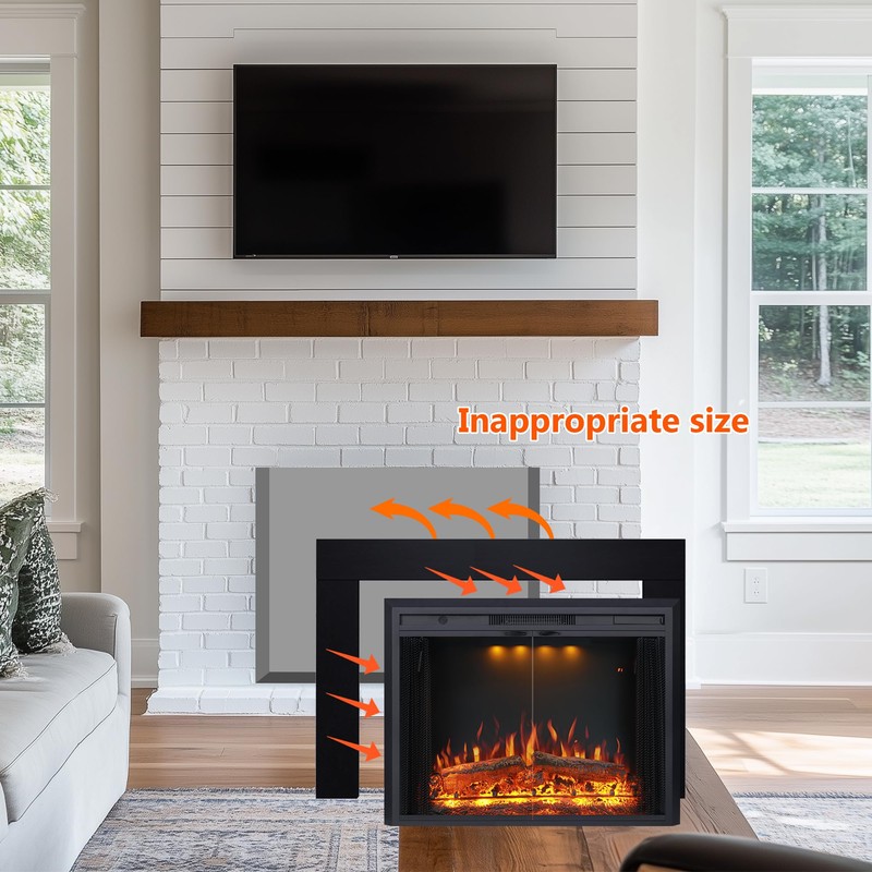 Trim kit Just for Valuxhome 35.6”Wide 21” High Electric Fireplace