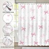 Mocsicka Pink Bow Shower Curtain Bow Polka Dots Bathroom Shower