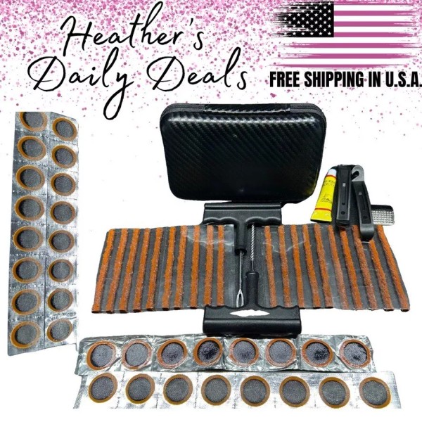 Unbranded Flat Tire Repair Plug Kit Compact ATV Car Truck