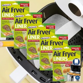 100 Air Fryer Liner Sheets Square Greaseproof Parchment Paper Disposable Lining Sheets 20cm x 20cm