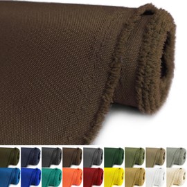 Waterproof Canvas Fabric by The Yard 58inch 600D Upholstery Fabric Cordura Polyester Fabric Outdoor Water Resistant Fabric for Sewing Chair Patio Cushion Purse Bag Interior, Pre Cut 1 Yard Brown