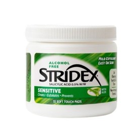 Stridex Sensitive Pad Pimple Dead Skin Blackhead Sebum Removal 55 sheets 542430 / 스트리덱스 민감성 패드 핌플 각질 블랙헤드 피지제거 55매 542430