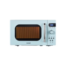 COMFEE' Retro Small Microwave Oven With Compact Size, 9 Preset Menus, Position-Memory Turntable, Mute Function, Countertop Microwave For Small Spaces, 0.7 Cu Ft/700W, Green, AM720C2RA-G