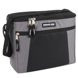 Fridge Pak Insulated Adult Lunch Box & 12 Can Large Capacity Can Cooler Bag (Grey/Black)
