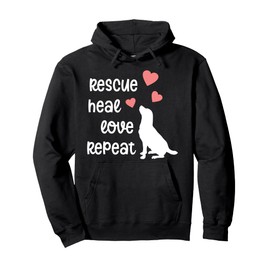 Dog Rescue Mom Mama Animal Rescue Dog Lover Womens Pullover Hoodie