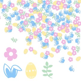 LunarCharm Pack of 100 Confetti Easter Decoration Table Confetti Crafts Easter Decoration Table Decoration Happy Easter Rabbit Eggs Elements DIY Craft Easter Gifts Easter Bunny