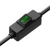 3-Prong Outdoor Waterproof Extension Switch Cord, in-Line On/Off Switch Extension