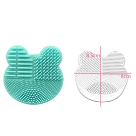 2Pack Color Removal Sponge, 2 in 1 Dry Makeup Brush Quick Cleaner Sponge - Make up Brush Cleaning Pad Mat (Pink+Mint Green)