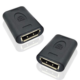 Poyiccot Displayport to Displayport Coupler, 2Pack DisplayPort (DP) Female to DisplayPort (DP) Female Convertor Extension Adapter Black (DP to DP Coupler)