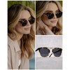 WearMe Pro Polarized Vintage Large Square Womens Sunglasses with Metal