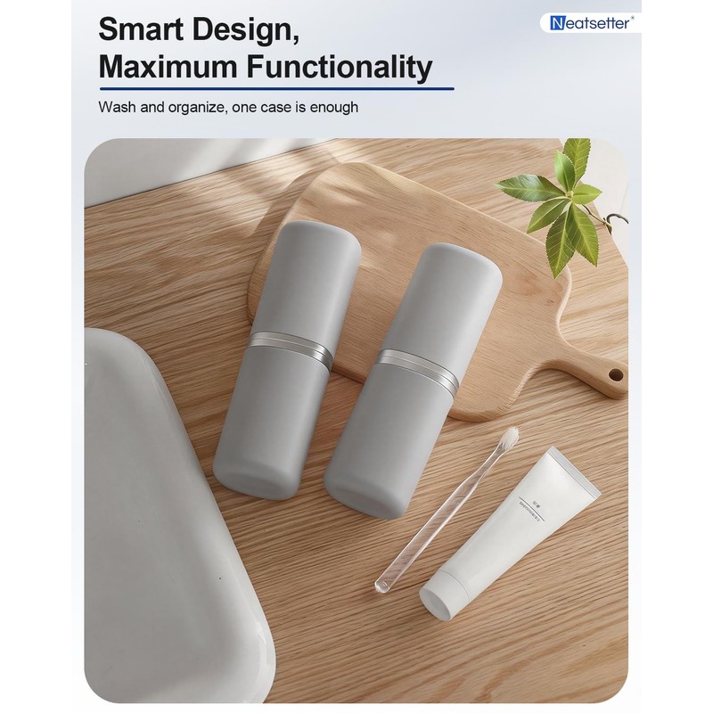 Travel Toothbrush Case & Cup Set – Sleek Toothbrush Holder