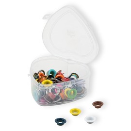 Prym 542621 Eyelets with Washers Colourful in Heart Box 11 mm Compatible with Vario Creative Tool