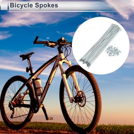 RATCHROLL 1 Set Universal Bicycle Spokes 12G 213mm Length Bike Wheel Spokes Nipple Silver Tone Carbon Steel Galvanized